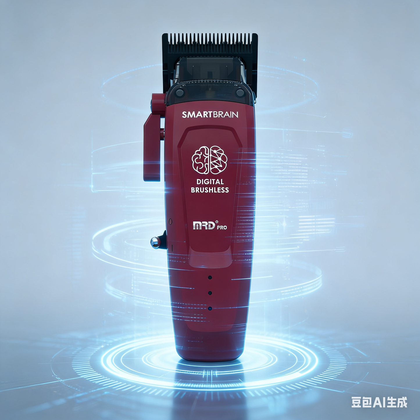 Smart Brain Digital Brushless Clipper - Cherry Red