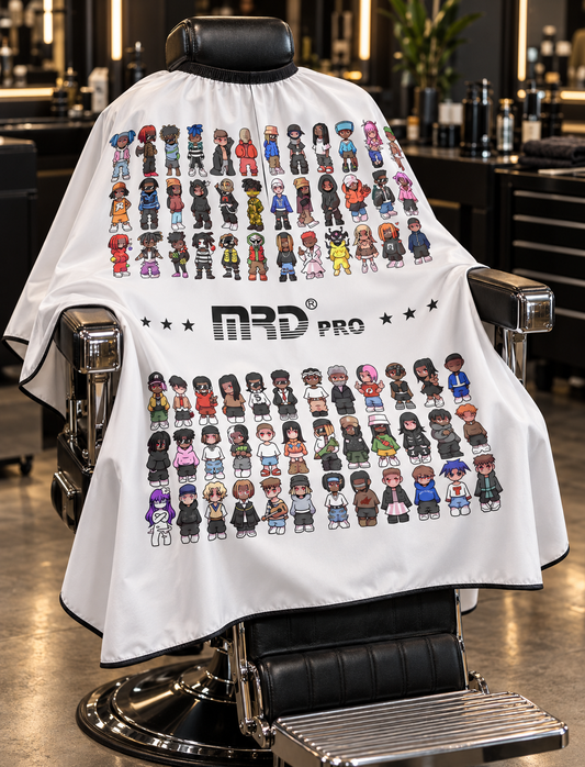 MRD Pro Barber Crew Cape - White