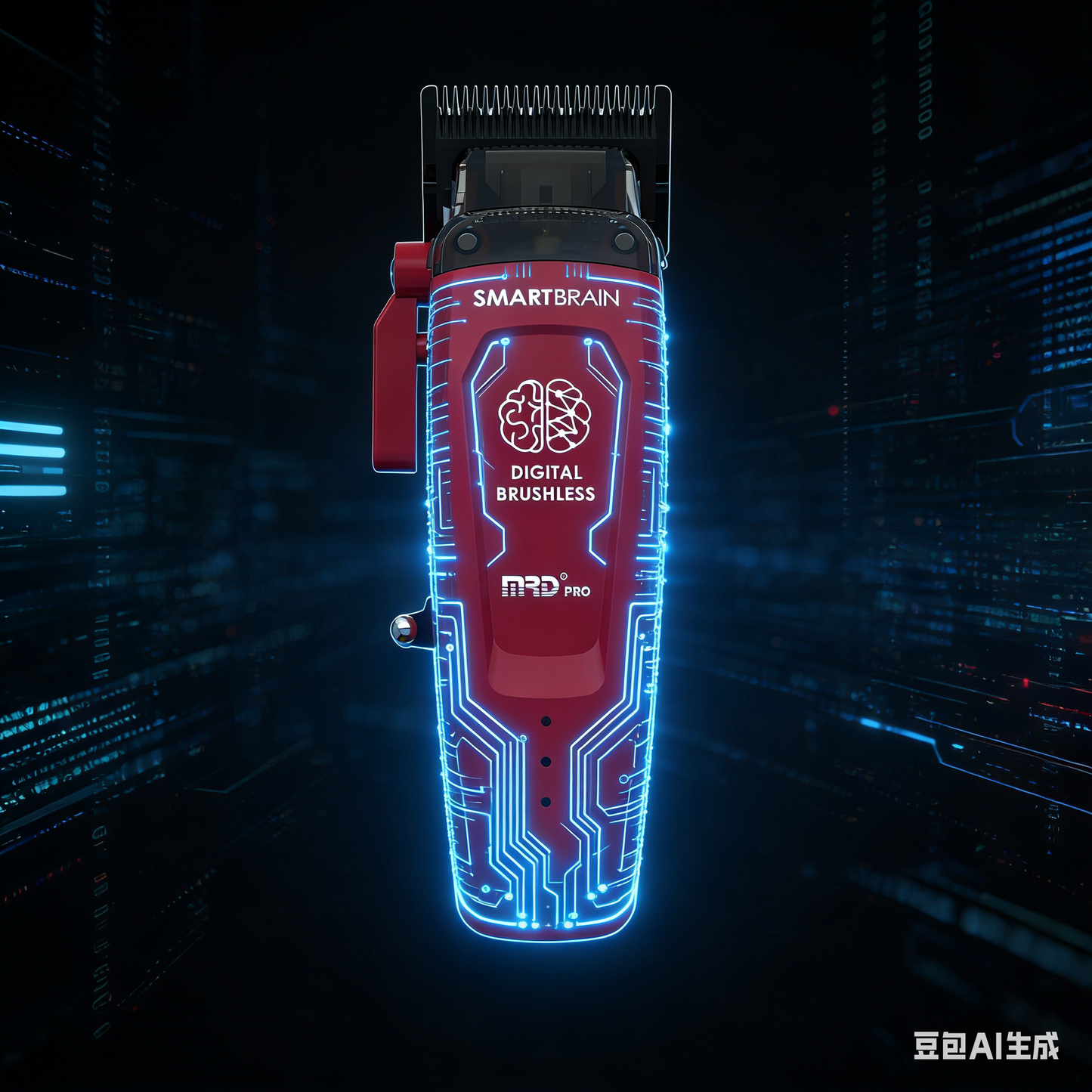 Smart Brain Digital Brushless Clipper - Cherry Red