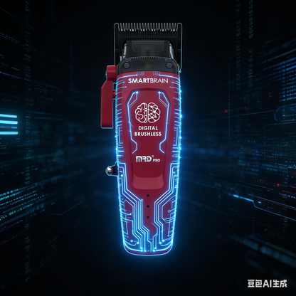 Smart Brain Digital Brushless Clipper - Cherry Red