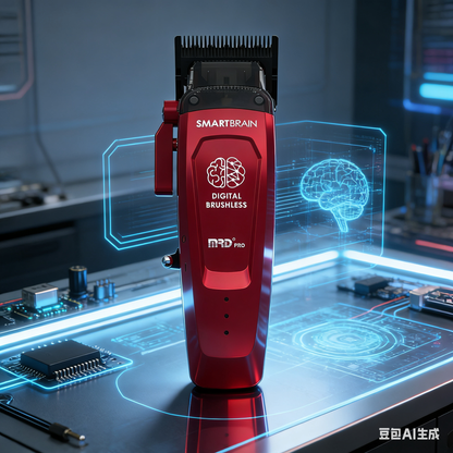 Smart Brain Digital Brushless Clipper - Cherry Red