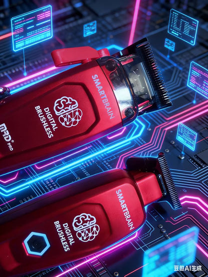 Smart Brain Digital Brushless Trimmer - Cherry Red
