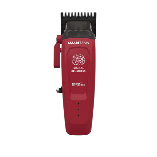 Smart Brain Digital Brushless Clipper With Crunch Blade - Cherry Red