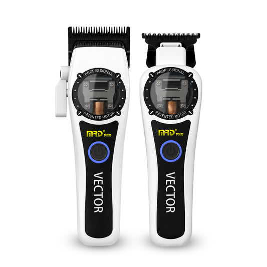 Vector Clipper & Trimmer Duo - Metallic White